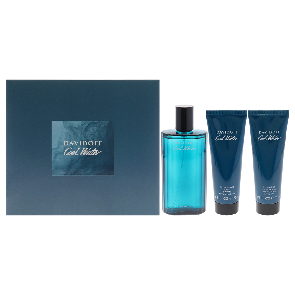 Cool Water by Davidoff for Men - 3 Pc Gift Set